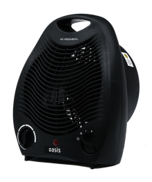 Тепловентилятор Oasis SX-20R чёрный (2кВт, регулир.термостат, 3 реж.мощн. 0/1/2кВт) уп.8шт