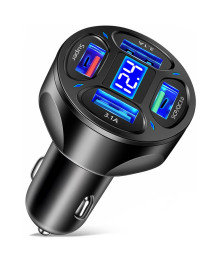 Авто зарядное устр-во Energy ET-46А, 4 порта, цвет черный