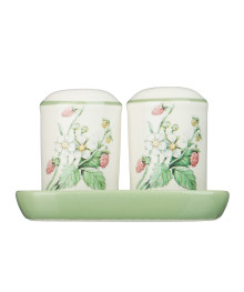 Земляника Набор для соли и перца на подставке, 11,5х6,5х7см, керамика