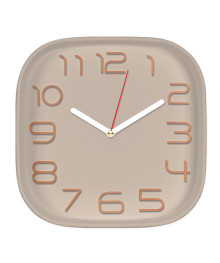 Часы настенные СН 2500 - 003 квадрат 25х25см, корпус бежевый "Классика" (10)