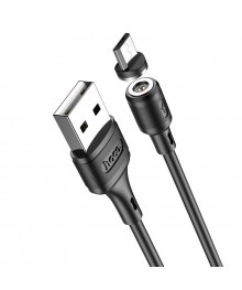 Кабель USB - micro USB HOCO X52 1 метр, 2A, ПВХ, магнитный, черный