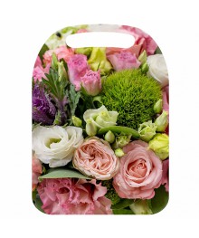 Доска разд дерев. "Букет" с рисунком 21*29см  К-203 (22/уп)очная доска оптом в Новосибирске. Разделочная доска купить в Новосибирске оптом. Доставка в регионы