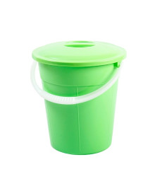 Ведро 8 л Евро пищевое с крышкой, зелёное
