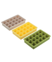 Форма для льда 15 ячеек 18,5х11,5х3,3см "Кубы", силикон, 3 цвета