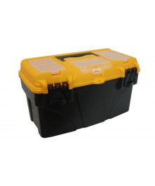 ящик д/инструментов 16 Титан (с секциями) черн.с желт. 2935 (уп/4шт)Ящик для инструментов оптом. Ящик для инструментов оптом по низкой цене со склада в Новосибирске.