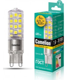 Эл. лампа светодиодная Camelion LED-G9-6W-NF/845/G9(6Вт 220В, аналог 50Вт ) уп.1/10/100нецк, Ленинск-Кузнецк, Барнаул, Горно-Алтайск, Бийск и др. Большой каталог светодиодных ламп оптом.