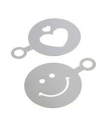 Набор декораторов для кофе, 2 шт, 12х8,5см, нерж.сталь