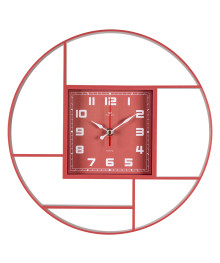 Часы настенные СН 3516 - 006 круглые d=35 см, корпус тёмно-розовый "Классика" (10)