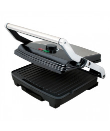 Гриль электрический BQ GR1001 Чёрный/нерж (2200Вт, 29.5 х 24 см, антипригар)