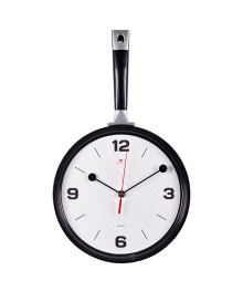 Часы настенные СН 2543 - 008 сковорода 25х43см, корпус черный (10)