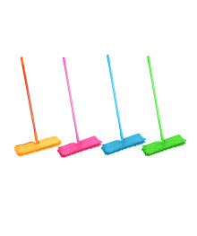 Швабра с двухсторон. насадкой эконом микрофибра 40x12см,ручка телескоп, окраш.металл, 110 см