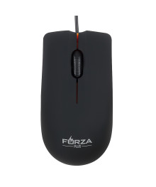 Мышь FORZA проводная Compact, 1200DPI, Soft Touch, USB, каб. 160см, чёрный