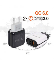 Блок пит USB сетевой Орбита OT-APU43 2*USB (QC3.0, 3100mA)