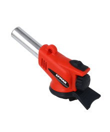 Горелка газовая портативная ЕРМАК с пьезорозжигом, своб.вращ. цанг.захват, шир.сопло, латунь,14х9х5