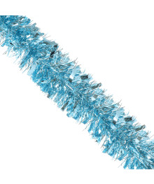 Мишура 200х10см, ПЭТ, голубая, 26-332