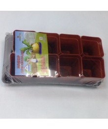 Набор для рассады "Дачник-2", 8 стаканов 700 мл., терракотГоршки садовые оптом. Садовые горшки оптом по РФ. Большой каталог садовых горшков оптом.