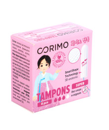 Тампоны женские гигиенические Corimo Super M/Regular S, 8шт