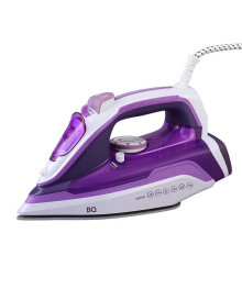 Утюг BQ SI1002 Белый-пурпурн (2600Вт керам, автоотключ 30сек/8мин, пар удар, самооч, капля-стоп)