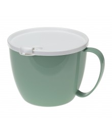 Кружка для супа 0,7л с крышкой фисташковый 1214Mфист (уп/16шт)я СВЧ в Новосибирске большой ассортимент. Посуда со склада для микроволновки купить в Новосибирске.