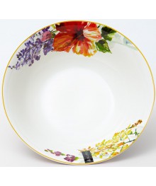 АКВАРЕЛЬНЫЙ БУКЕТ, салатник 1200мл 230мм, NEW BONE CHINA, цветная упаковка 180-40006приборы оптом в Новосибирске - большой ассортимент. Купить набор столовых приборов в Новосибирске .