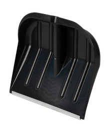 Лопата снег пласт. 410*360 без черенка с мет. планкой "Снежок" №2.(d32мм)