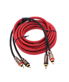 Набор кабелей для автоакустики TDS TS-CAD12 Кабель аудио в оплётке (2RCA-2RCA, 5м)