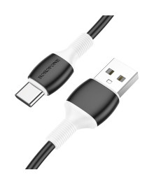 Кабель USB - TYPE C  BOROFONE BX84 черный,  3A, 1м ПВХ