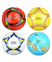 Мяч футбольный 2 сл, р.5, 22см, ПВХ 1.5мм, 4 цвета, 260грм со склада в Новосибирске. Ролики оптом со склада в НСК. Большой каталог роликов оптом по низкой ц