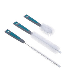 Щеток набор 3шт, полипропилен, щетка: 28,5х1 см, сред.щетка: 25,5х3 см, круг.щетка: 17,5х5 см