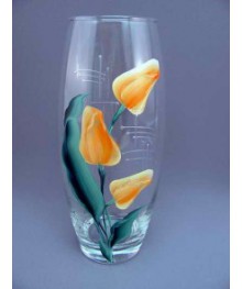 Ваза для цветов 84/74 бочка Н26 "Эгоист" тюльпанДекоративное стекло оптом с доставкой по РФ. Большой каталог декорративных стекл оптом