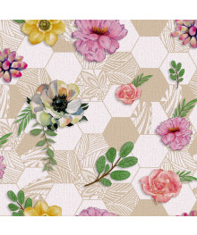 Клеенка GRACE NM-6422-1 пвх-нетканая основа, 1,35х25м (+-3см)