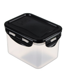 Контейнер для продуктов герметичный с защелками, 0,63л, 130х100х85мм, пластик