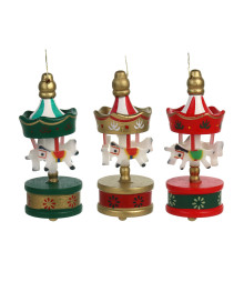 Подвеска декоративная "Карусель" 1 шт дерево 3,2x8 см, 3 дизайна