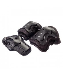 Набор защиты однотонный (колени, локти, запястья), размер L, пластикм со склада в Новосибирске. Ролики оптом со склада в НСК. Большой каталог роликов оптом по низкой ц