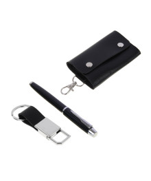 Набор подарочный 3 в 1: брелок, ручка, ключница, полиуретан, металл, пластик