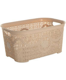 Корзина для хранения ASUDE 297х202х145мм универсальн 6л коф-бежев ASD163-B без крышк (Турция)