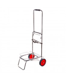 Тележка для сумок грузоподъемность до 40кг, металл, 95х35х46см, колеса d14см, хромом. Портфели оптом в Новосибирске. Большой каталог портфелей оптом с доставкой по Дальнему Востоку.