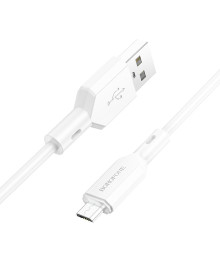 Кабель USB - micro USB BOROFONE BX70 Белый 2.4A, 1м