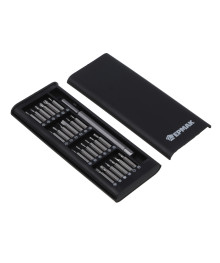 Набор для точных работ ЕРМАК 25в1: отвертка + биты 24шт (никелированные,25мм), кейс пластик.с магни