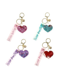 Брелок с сердечком и подвеской, 4 цвета