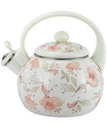 Чайник ZEIDAN  эмалированный 2,5 л Z-4558 Flowers, бакелит ручка, подходит для индукц (Турция)