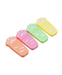 Маркер-выделитель, в форме лапки, 4 цвета