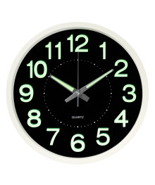 Часы настенные СН 3027 - 032 круг d=30см, корпус белый "Светящиеся" (10)