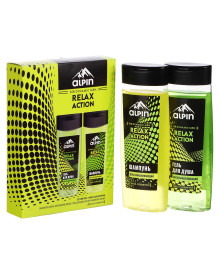 Набор подарочный мужской RELAX ACTION:Гель для душа 250мл + шампунь 250мл