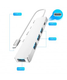 Концентратор USB (HUB) Орбита OT-PCR20 Type-C, 5 гнезд (3*USB 2.0, 1*USB 3.0, 1*Type-C)даптер с доставкой по Дальнему Востоку. Большой каталог USB разветвителей со склада в Новосибирске.