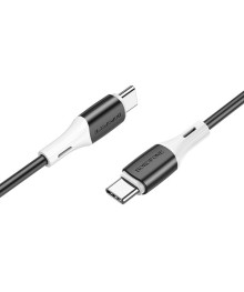 Кабель Type-С - Type-C Borofone BX79 1 метр, 60 W, 3A, силикон, черный (360)