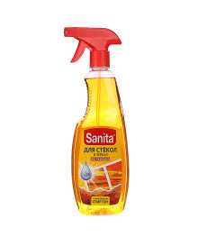 Спрей для стекол "Sanita" с нашатырным спиртом, п/б, 500 мл