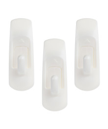 Крючки самоклеящиеся на блистере, 3шт, белый