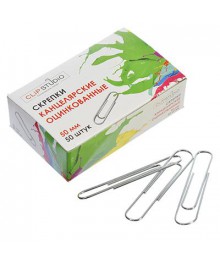 Скрепки ClipStudio метал.оцинкованные 50мм, 50шт карт.короб