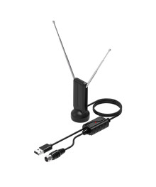 Антенна ком. DVB-T2 и ДМВ Сигнал SAI-300 активная, питание от USB, кабель 2м